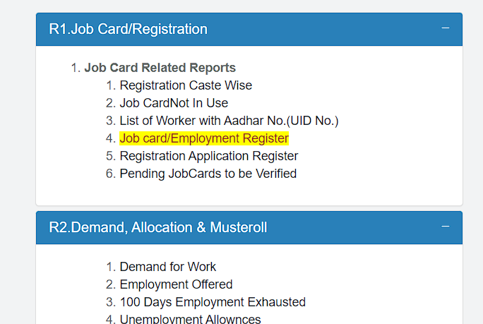 R1 job card registration