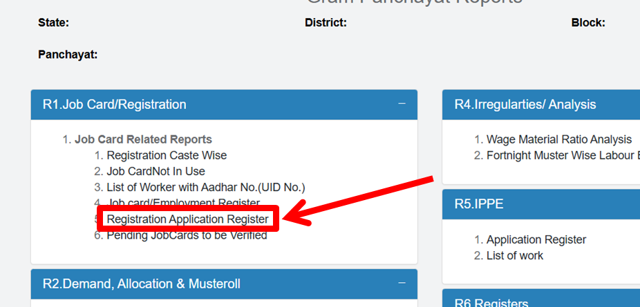 R1 job Card Registration