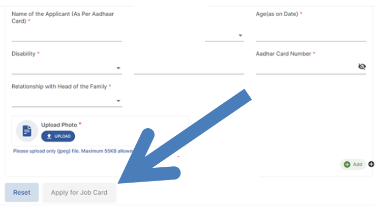 click apply job card option